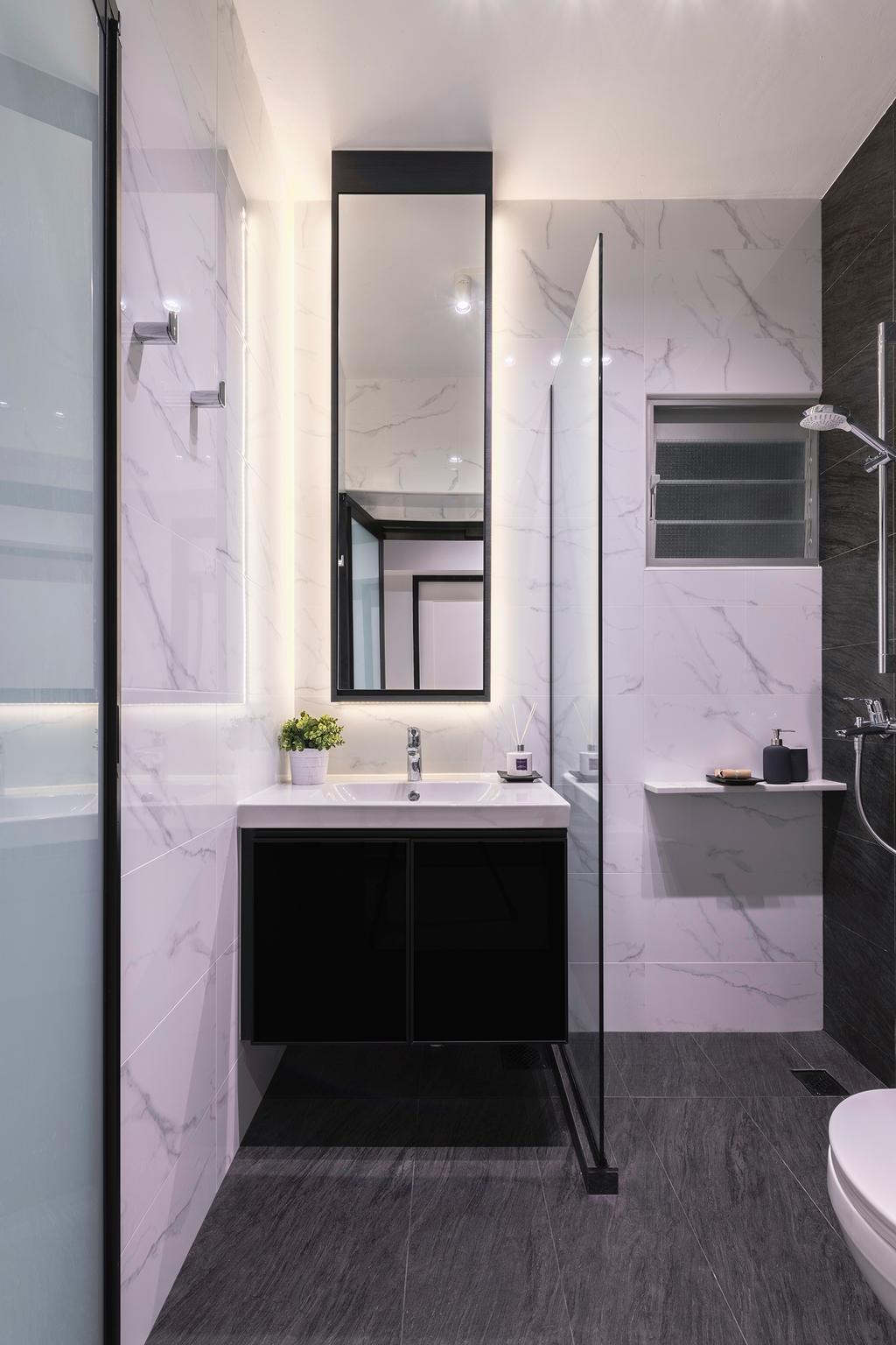 Contemporary, HDB, Bathroom, Bendemeer Road, Interior Designer, Thom Signature Design