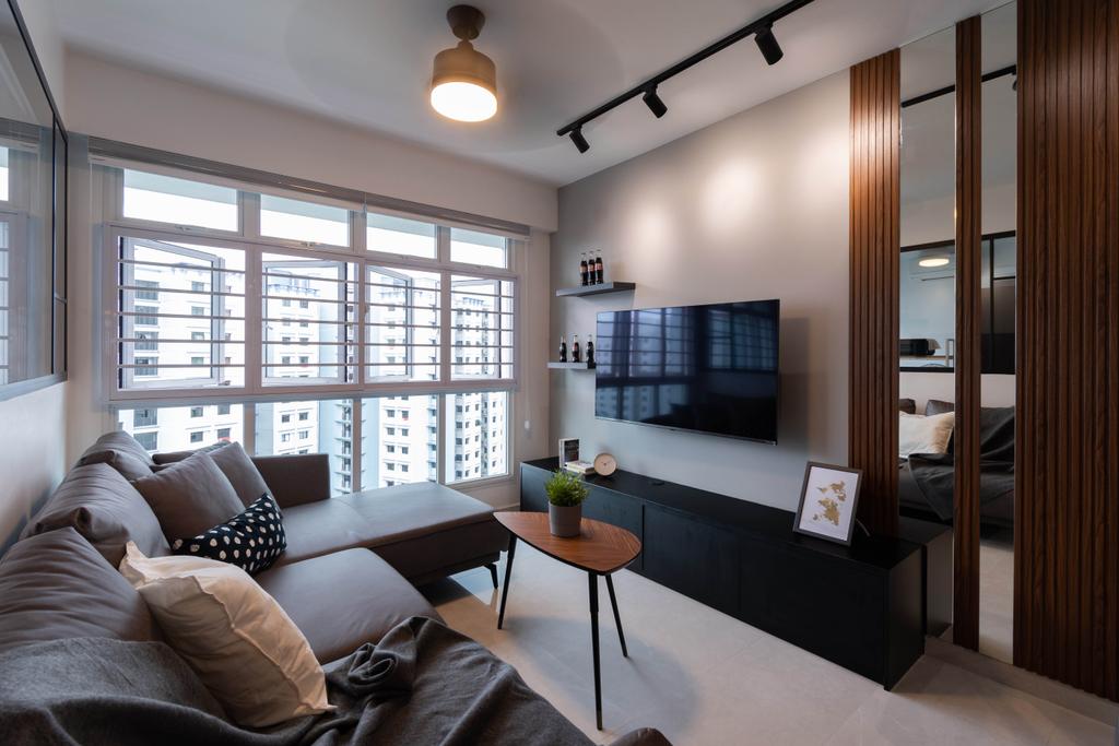 Contemporary, HDB, Living Room, Sengkang East Avenue, Interior Designer, Yang's Inspiration Design