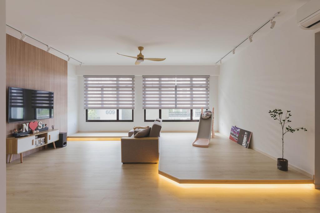 Scandinavian, HDB, Living Room, Tampines North Drive 1, Interior Designer, ELPIS Interior Design