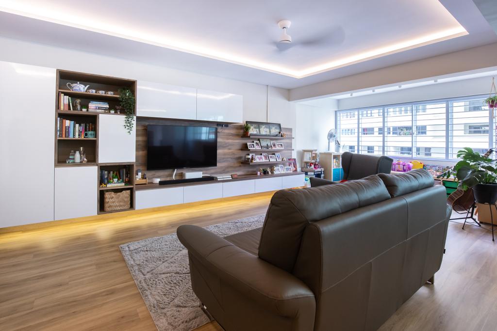 Contemporary, HDB, Living Room, Hougang Ave 10, Interior Designer, New Chapter Design.com