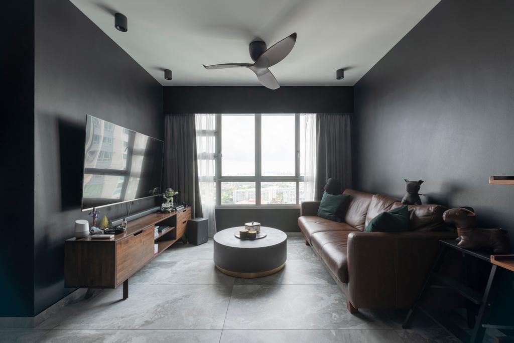 Contemporary, HDB, Living Room, Ang Mo Kio Avenue 3, Interior Designer, 13th Design Studio