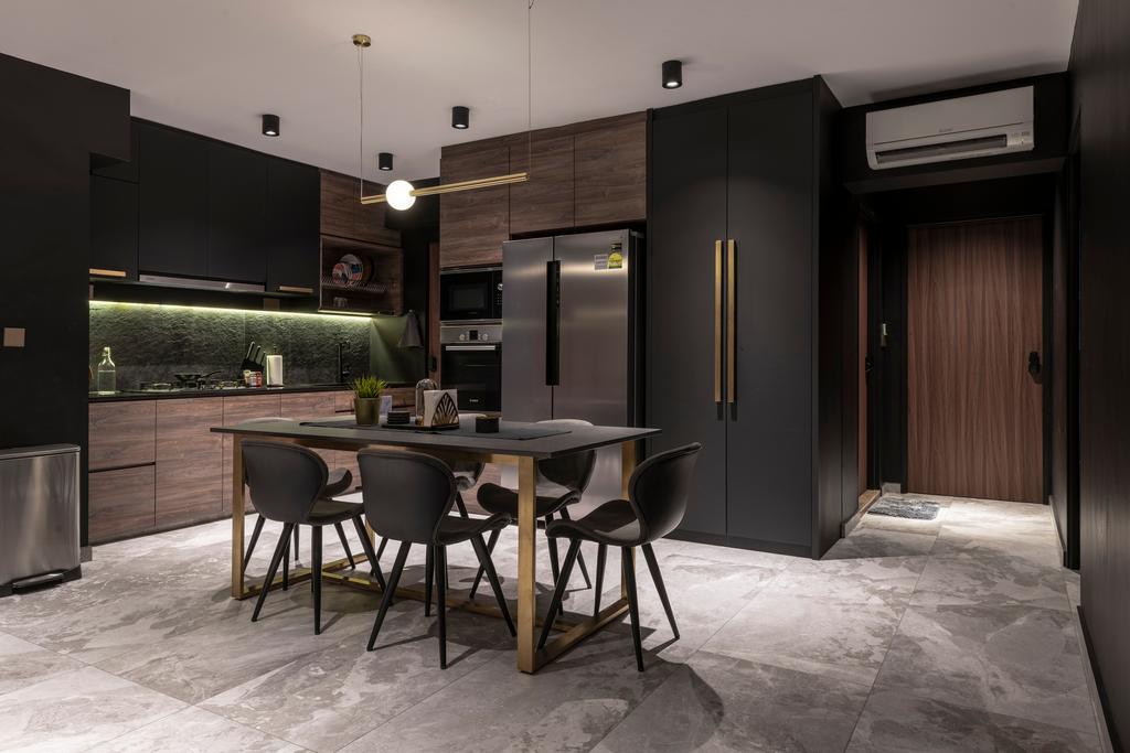 Contemporary, HDB, Dining Room, Ang Mo Kio Avenue 3, Interior Designer, 13th Design Studio