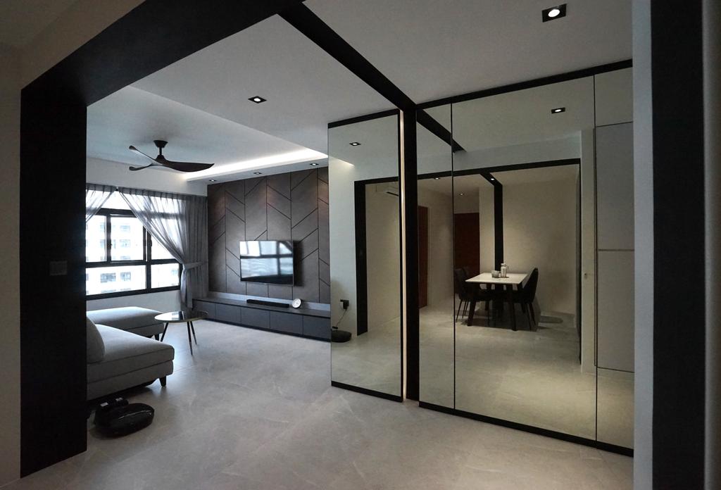 Contemporary, HDB, Living Room, Tampines North Drive 1, Interior Designer, Metamorph Design