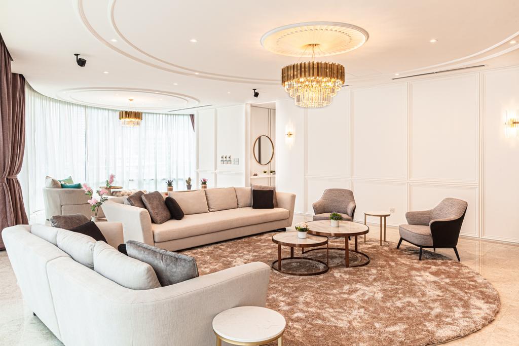 Modern, Condo, Living Room, Oval Residence KL, Interior Designer, Design Aid Sdn. Bhd.