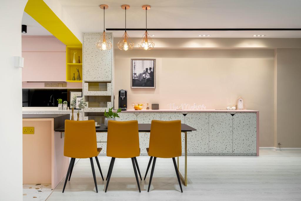 Contemporary, HDB, Dining Room, Jalan Rumah Tinggi, Interior Designer, The Makers Design Studio