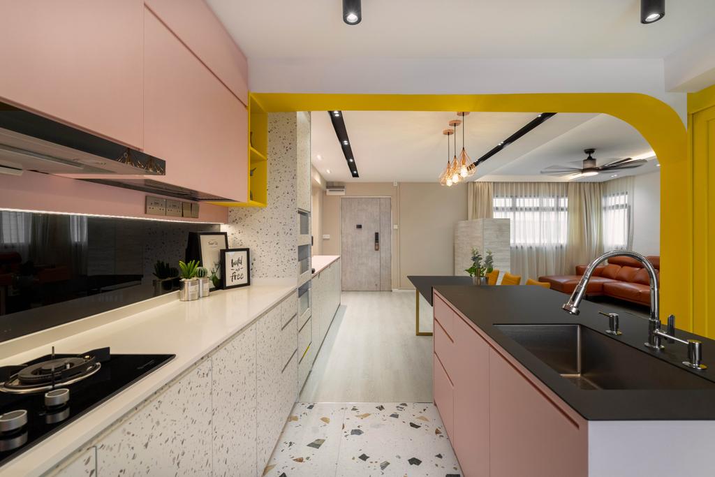 Contemporary, HDB, Kitchen, Jalan Rumah Tinggi, Interior Designer, The Makers Design Studio