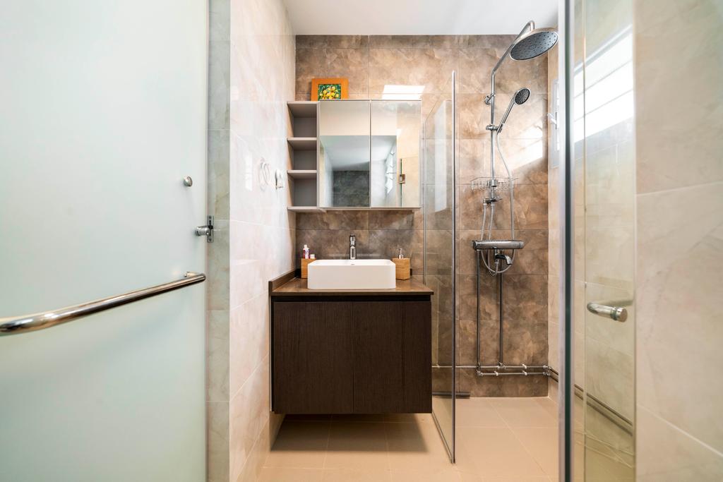Modern, HDB, Bathroom, Bedok Reservoir, Interior Designer, Livspace