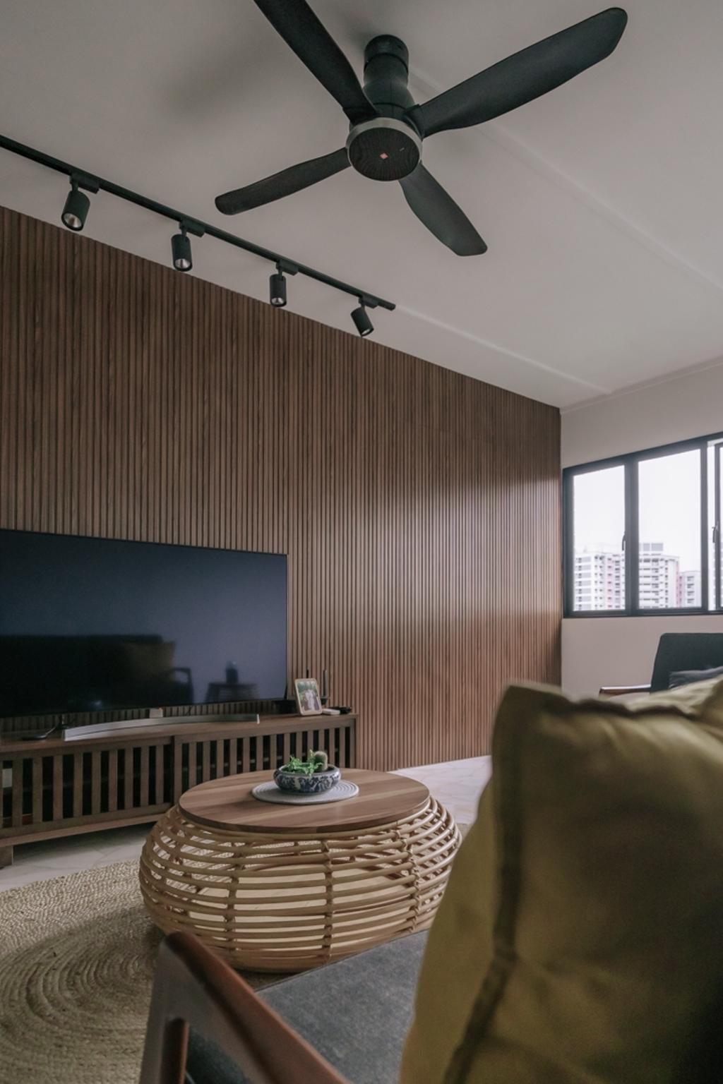 Contemporary, HDB, Living Room, Fajar Road, Interior Designer, Key Concept