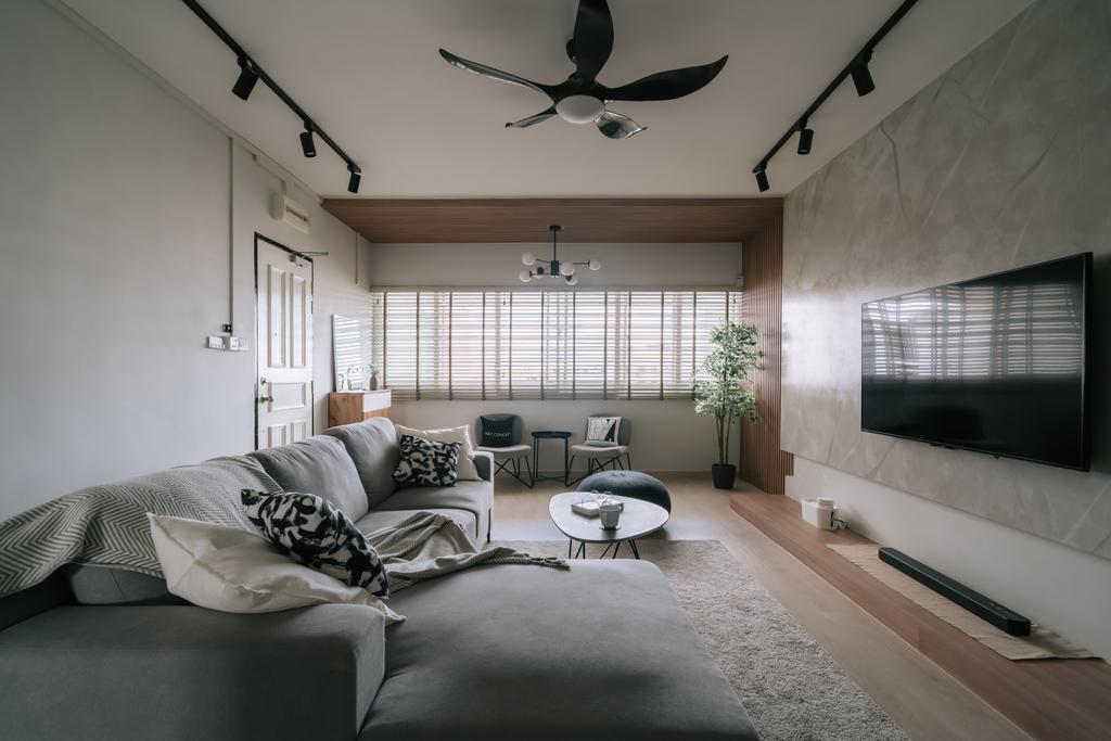 Contemporary, HDB, Living Room, Jurong West Street 42, Interior Designer, Key Concept, Scandinavian