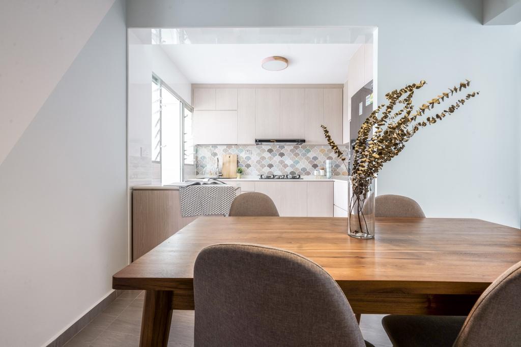 Contemporary, HDB, Dining Room, Bedok North Road, Interior Designer, Couple Abode, Scandinavian