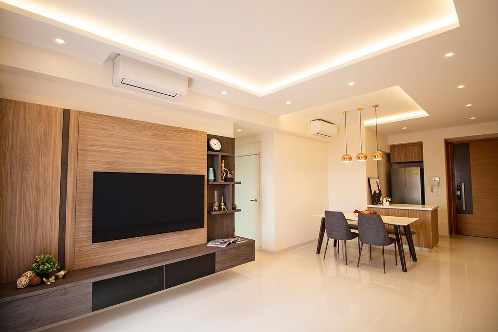 Contemporary, Condo, Living Room, Kovan Melody, Interior Designer, Noble Interior Design