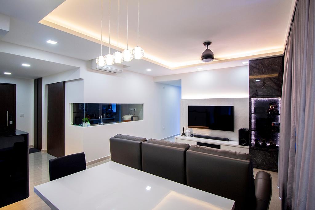 Modern, Condo, Living Room, Symphony Suites, Interior Designer, Noble Interior Design