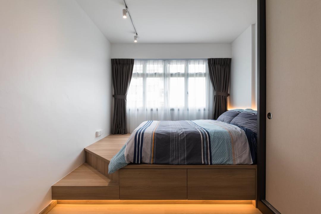 Pasir Ris Street 51, ELPIS Interior Design, Scandinavian, Bedroom, HDB, Platform Bed