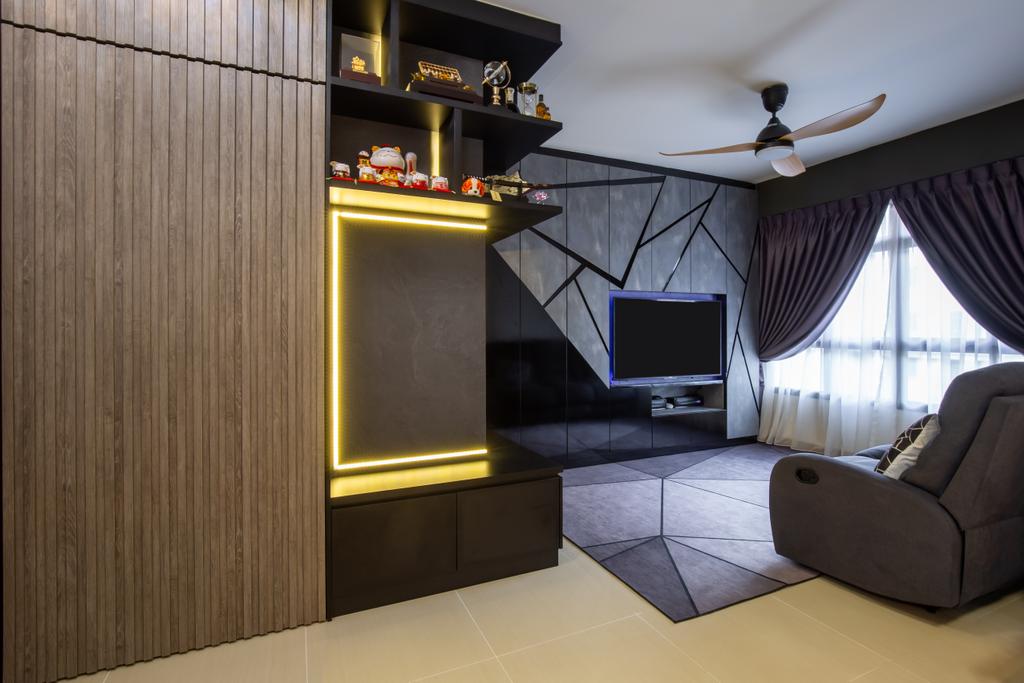 Modern, HDB, Living Room, Sengkang West Road, Interior Designer, Ace's Design