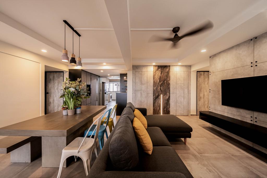 Contemporary, HDB, Living Room, Ang Mo Kio, Interior Designer, Space Atelier