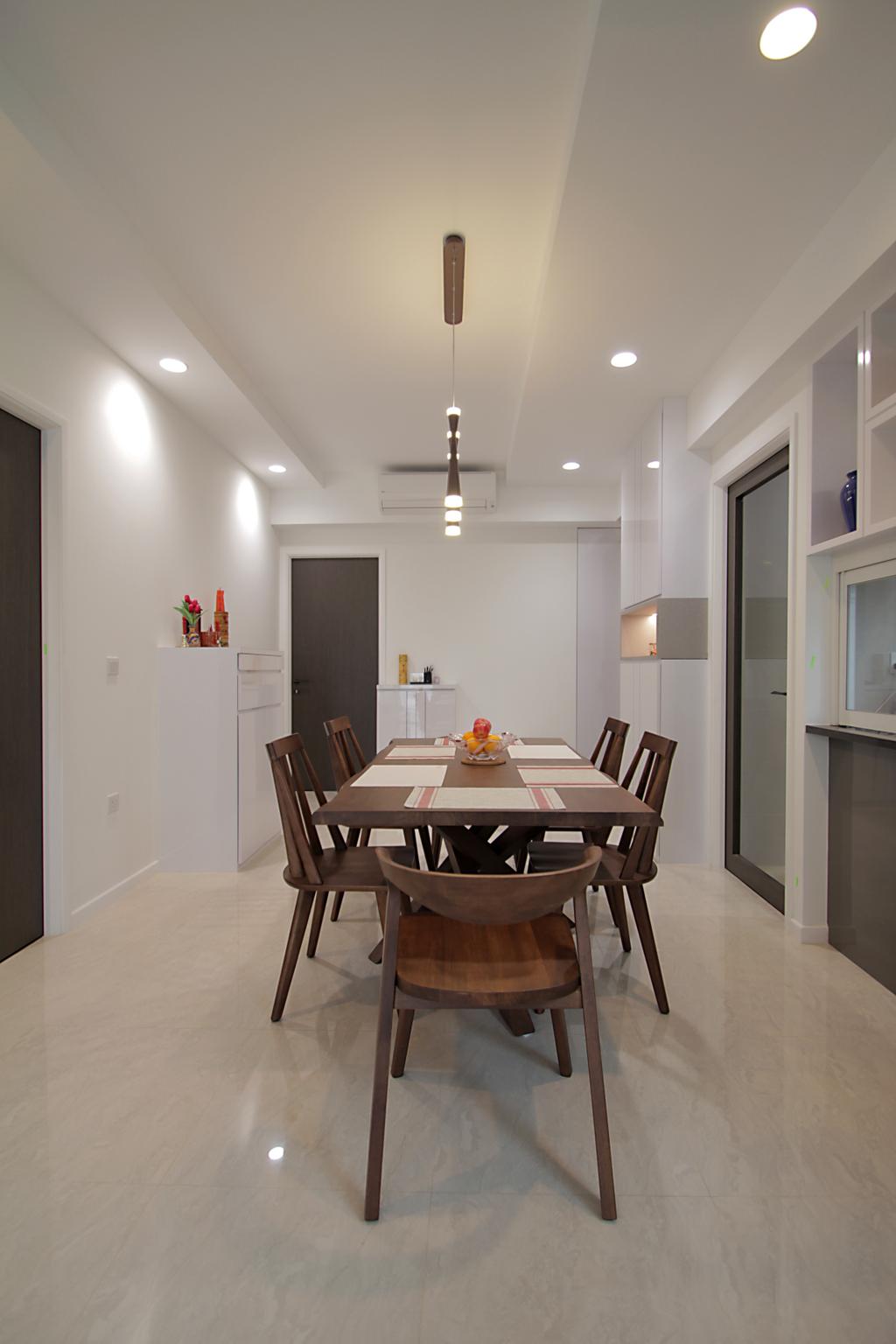 Modern, Condo, Dining Room, Geylang Lor 35, Interior Designer, Mesh Room Design, Scandinavian