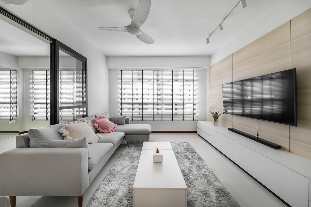 Contemporary, HDB, Living Room, Tampines Avenue 9, Interior Designer, Ciseern, Scandinavian