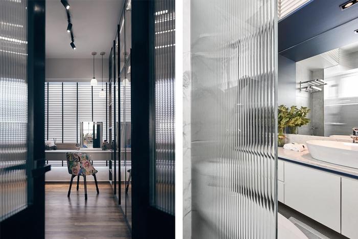 fluted glass interior design singapore home carpentry