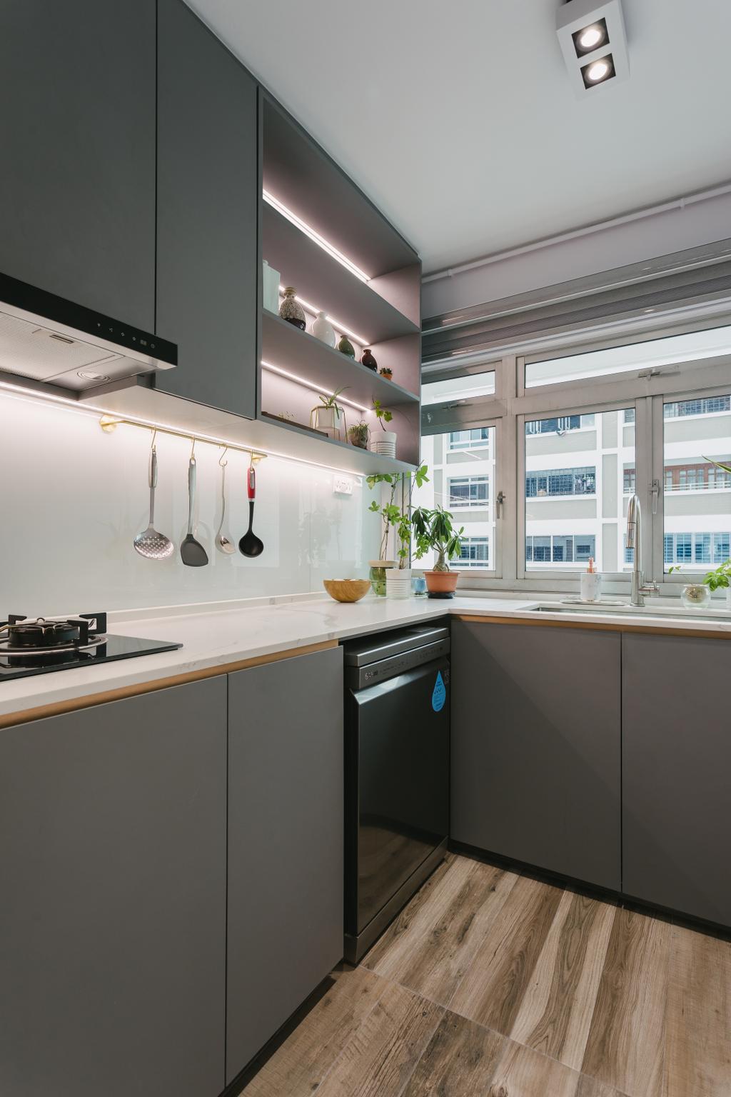 Contemporary, HDB, Kitchen, Pasir Ris Street 21, Interior Designer, Posh Home, Modern