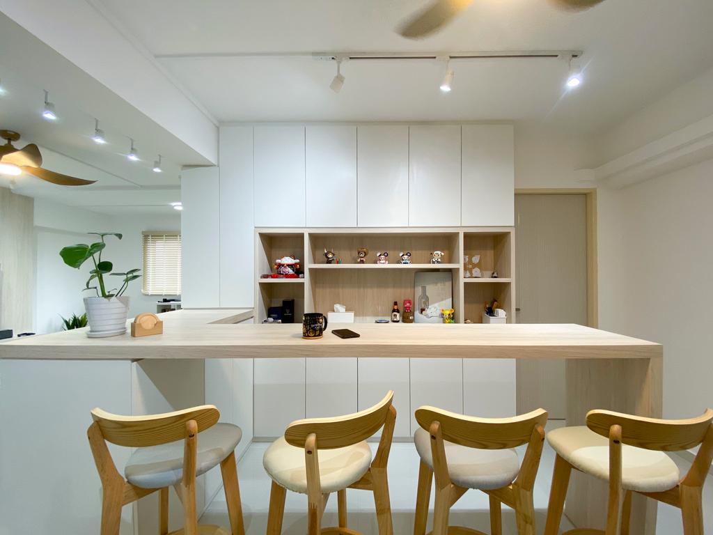 Scandinavian, HDB, Dining Room, Jurong West Street 91, Interior Designer, Sky Creation Asia, Minimalist