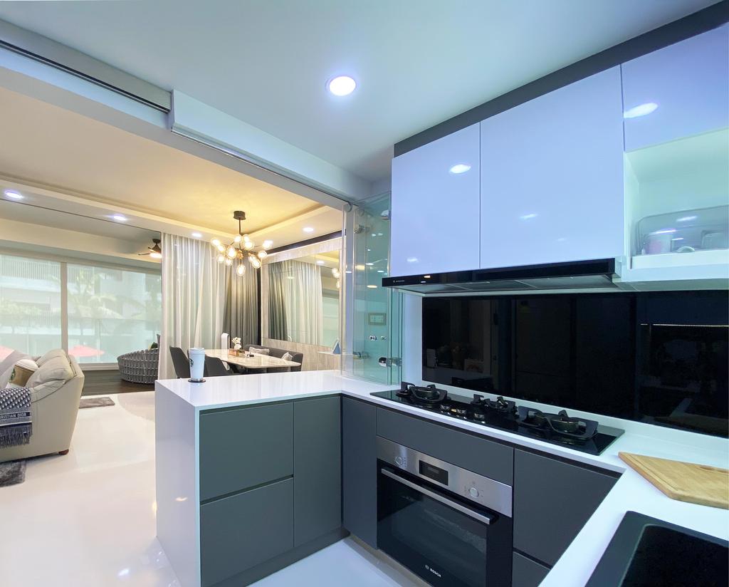 Contemporary, Condo, Kitchen, Kovan Residences, Interior Designer, Sky Creation Asia