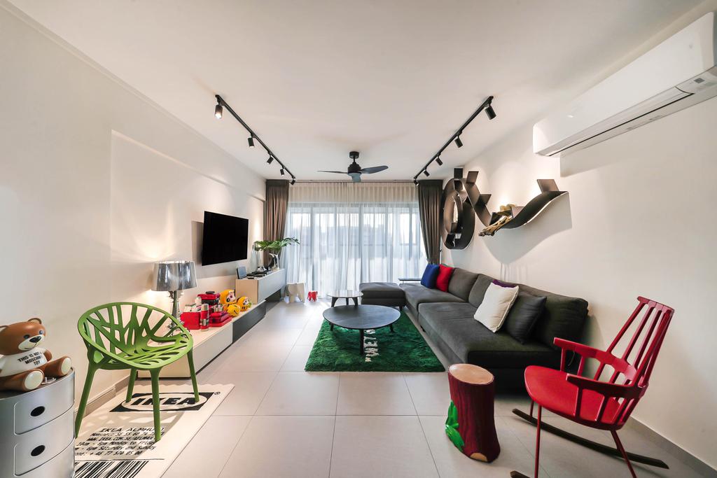 Modern, HDB, Living Room, Tampines Street 41, Interior Designer, Posh Living Interior Design, Contemporary