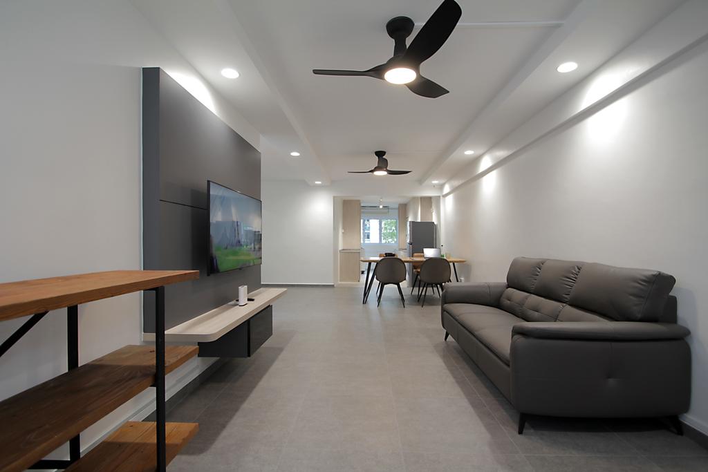 Contemporary, HDB, Living Room, Yishun Ring Road, Interior Designer, Mesh Room Design