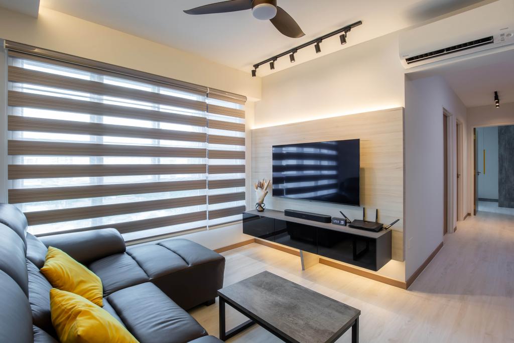 Contemporary, HDB, Living Room, Bedok North Road, Interior Designer, ELPIS Interior Design