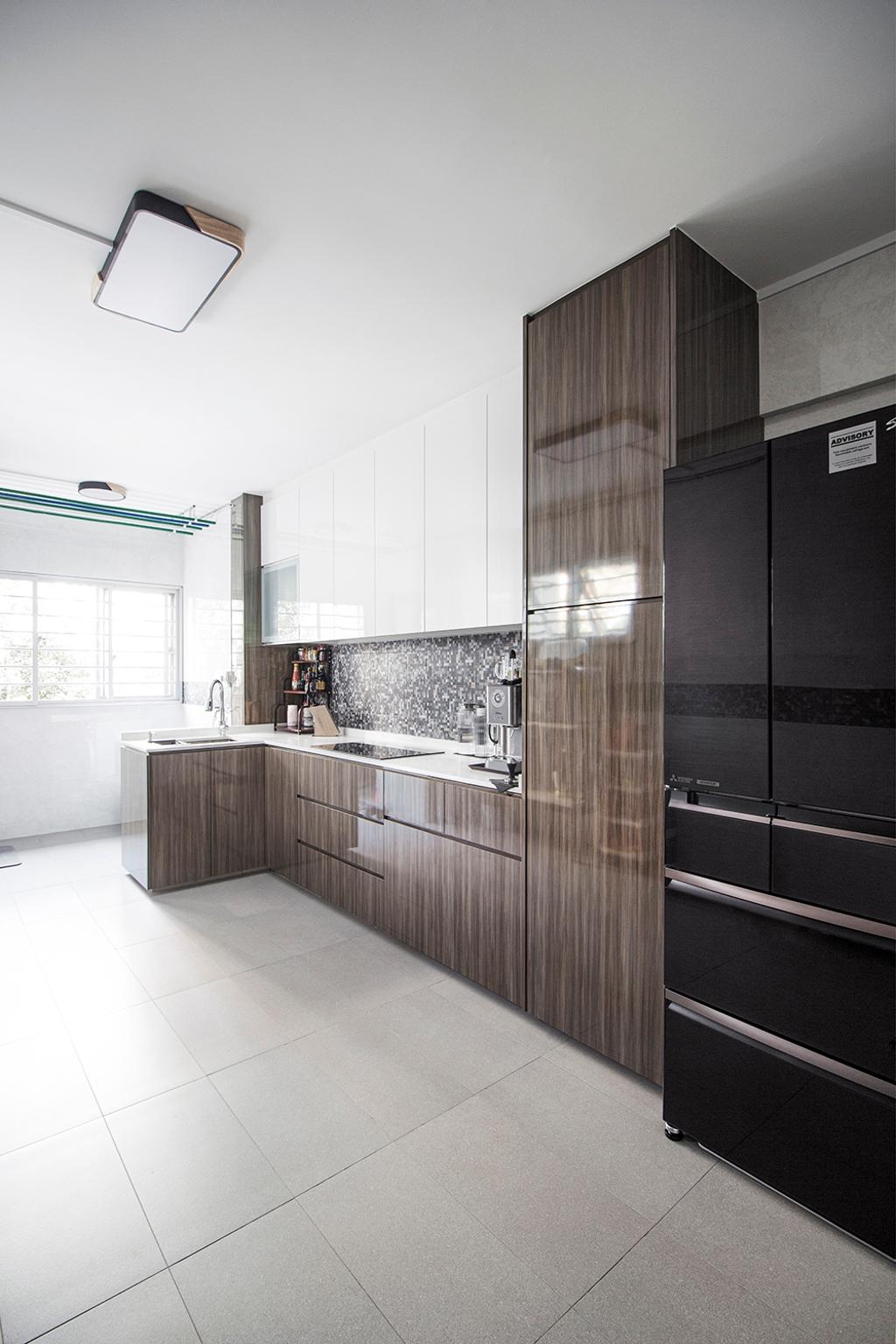 Modern, HDB, Kitchen, Jurong East, Interior Designer, Noble Interior Design