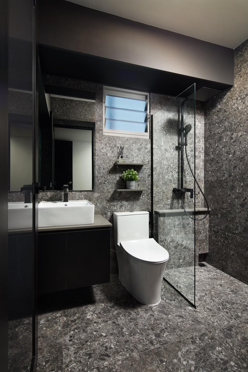 Contemporary, HDB, Bathroom, Fernvale Link, Interior Designer, Ovon Design