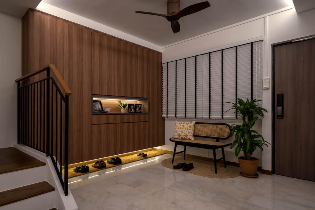 Contemporary, HDB, Living Room, Toh Yi Drive, Interior Designer, Zenith Arc, Shoe Cabinet, Shoe Storage