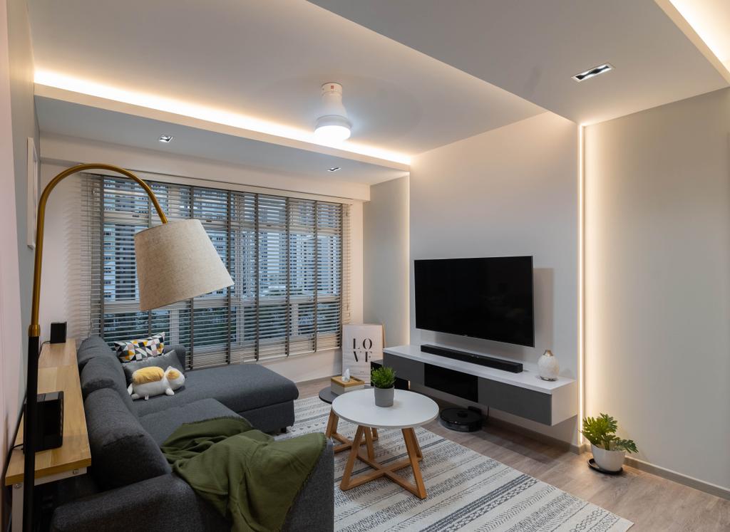 Contemporary, HDB, Living Room, Tampines Street 86, Interior Designer, Yang's Inspiration Design, Scandinavian