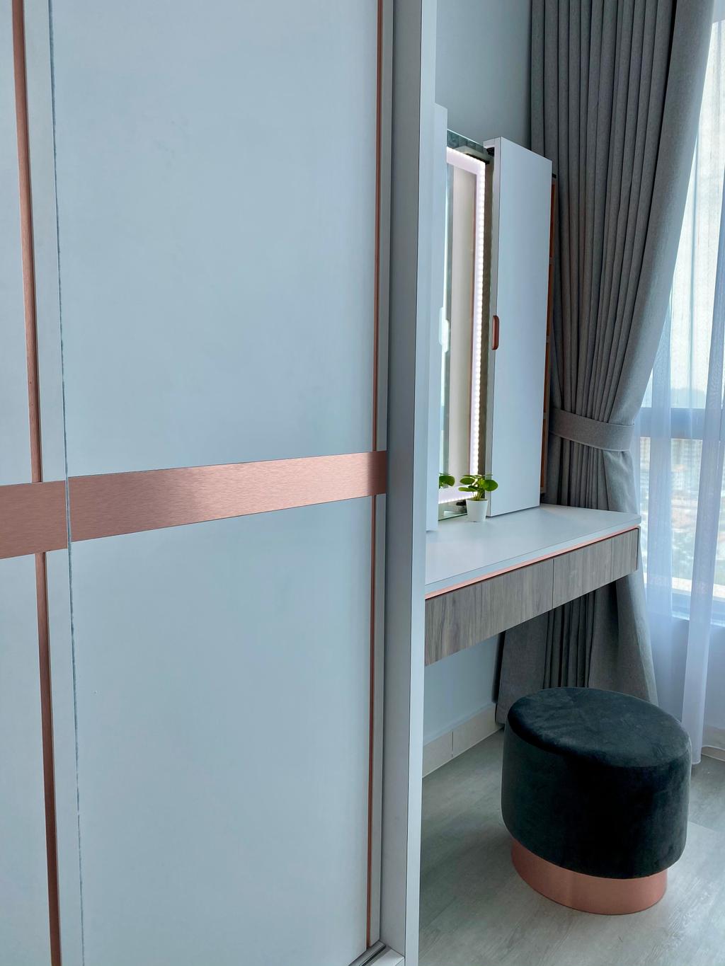 Modern, Condo, Bedroom, Forest Ville Condo, Penang, Interior Designer, Catappa Design Studio, Contemporary