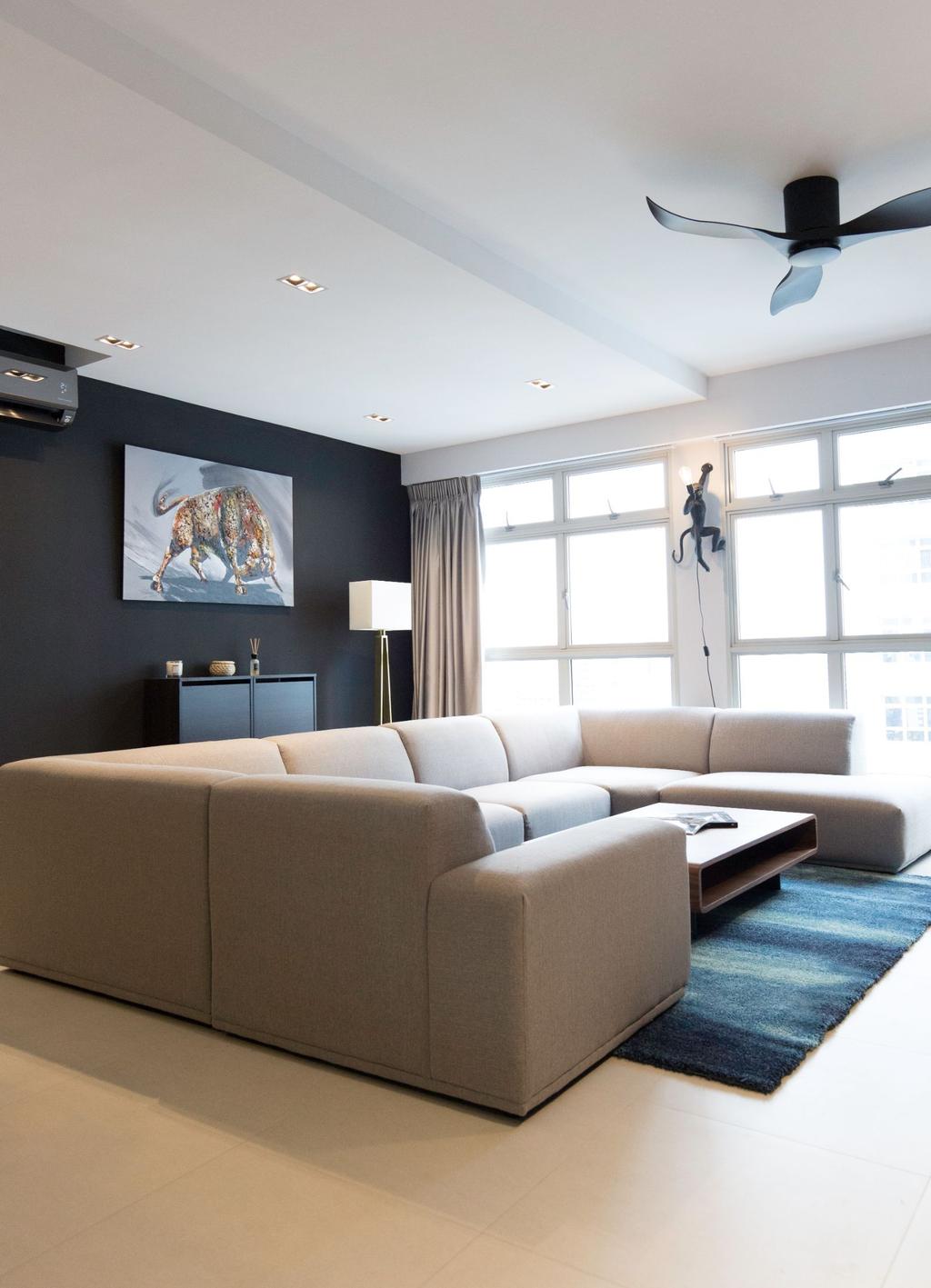 Modern, HDB, Living Room, Sumang Lane, Interior Designer, Carpenters 匠, Contemporary