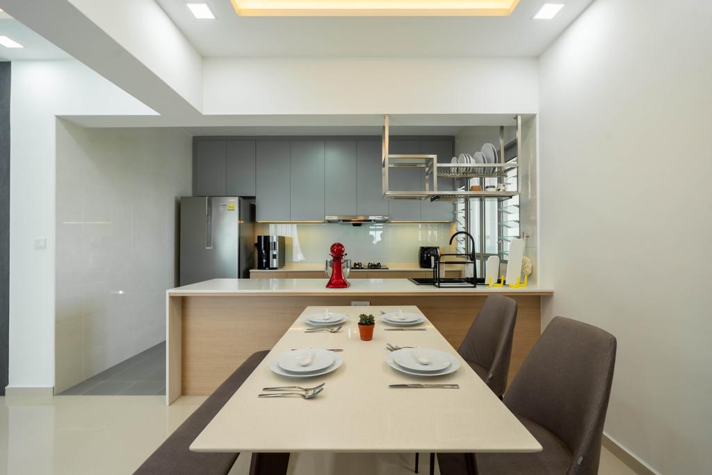 Modern, HDB, Dining Room, East Creek @ Canberra, Interior Designer, Design 4 Space, Contemporary
