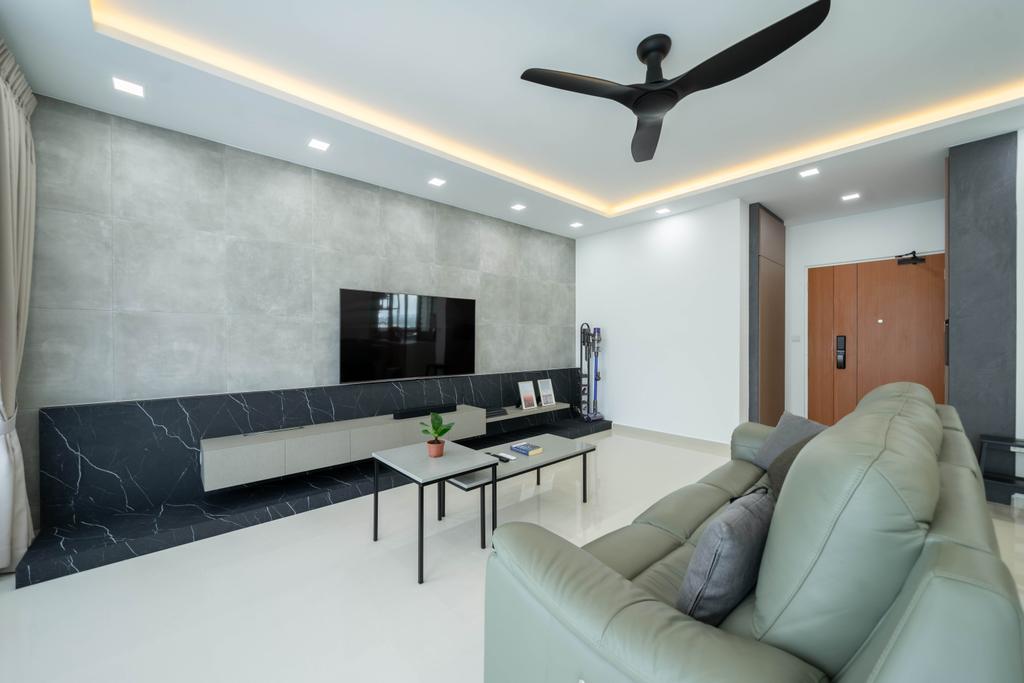 Modern, HDB, Living Room, East Creek @ Canberra, Interior Designer, Design 4 Space, Contemporary