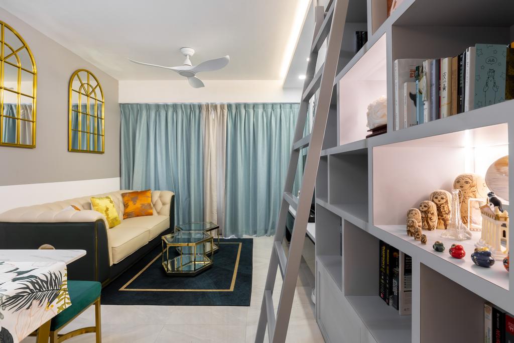 Modern, HDB, Living Room, Alkaff Crescent, Interior Designer, Inclover Design, Contemporary