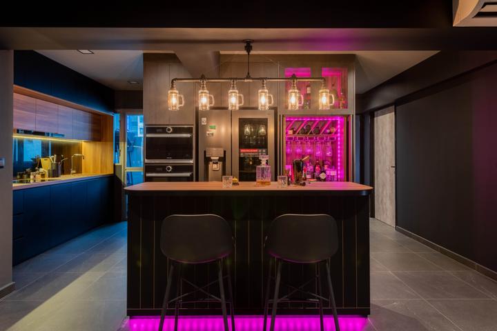 colourful home bar