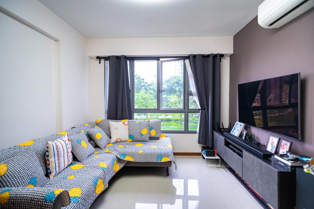 Modern, HDB, Living Room, Punggol East, Interior Designer, Renex Interior