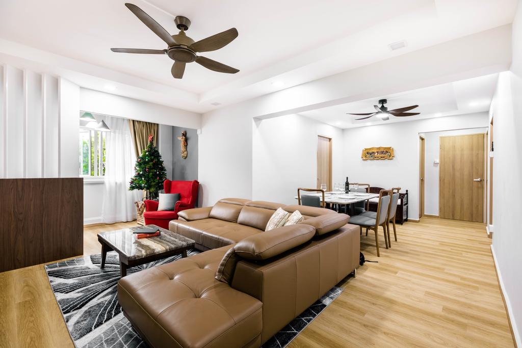Modern, HDB, Living Room, Choa Chu Kang Central, Interior Designer, U-Home Interior Design