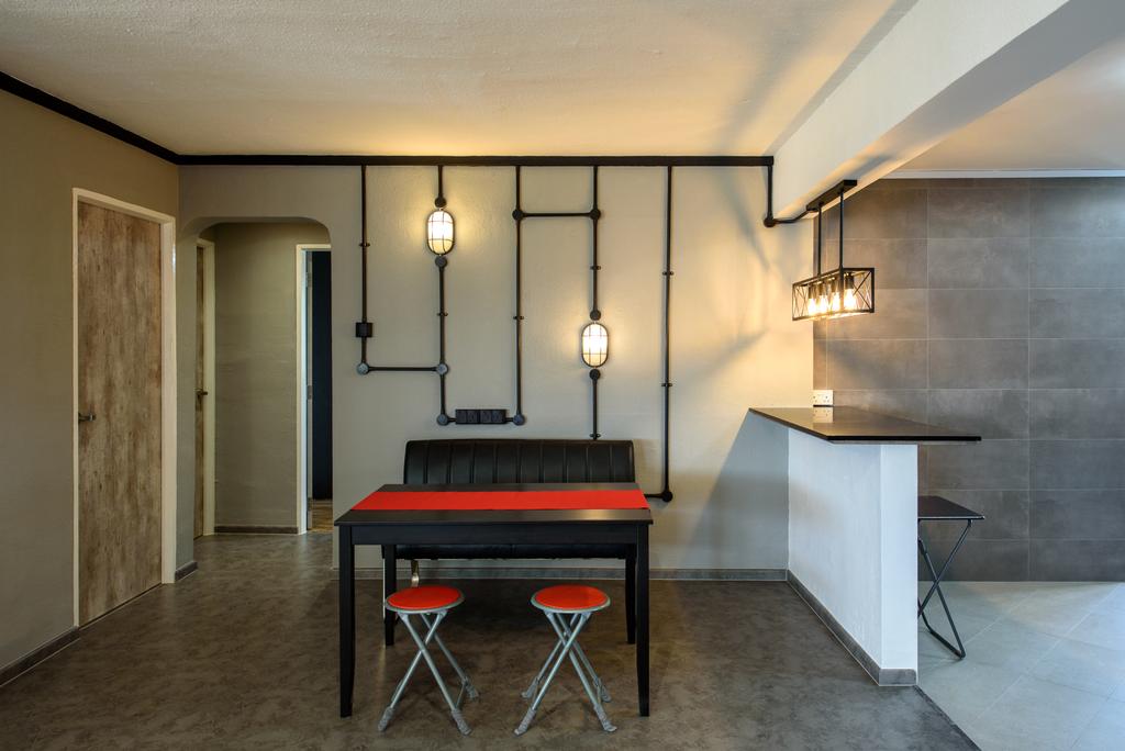 Industrial, HDB, Dining Room, Yishun Ring Road, Interior Designer, NJ Concept, Contemporary