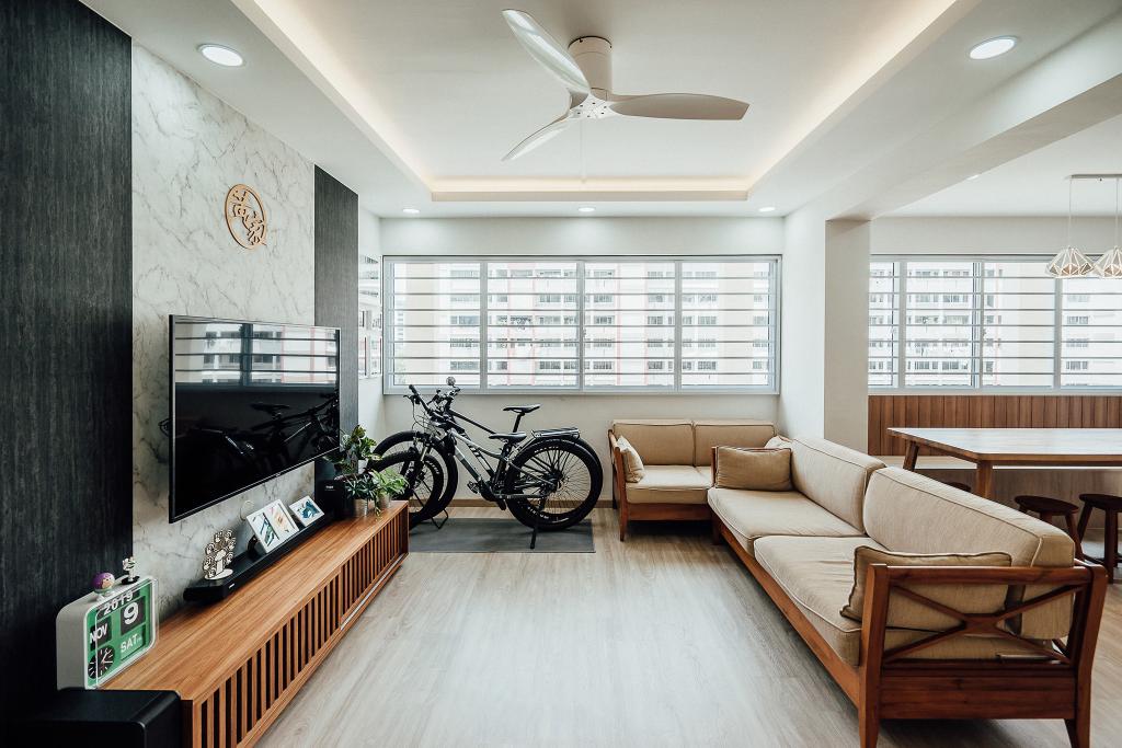 Minimalist, HDB, Living Room, Choa Chu Kang Avenue 3, Interior Designer, Carpenter Direct, Scandinavian