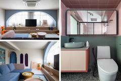 Wes Anderson-Inspired 4-Room Flat Has XL-Sized Living Area