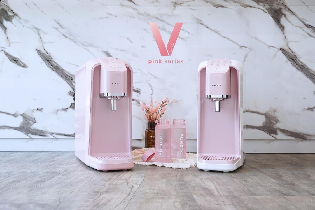 Ruhens V Water Purifier in Bubblegum Pink and Marshmallow Pink
