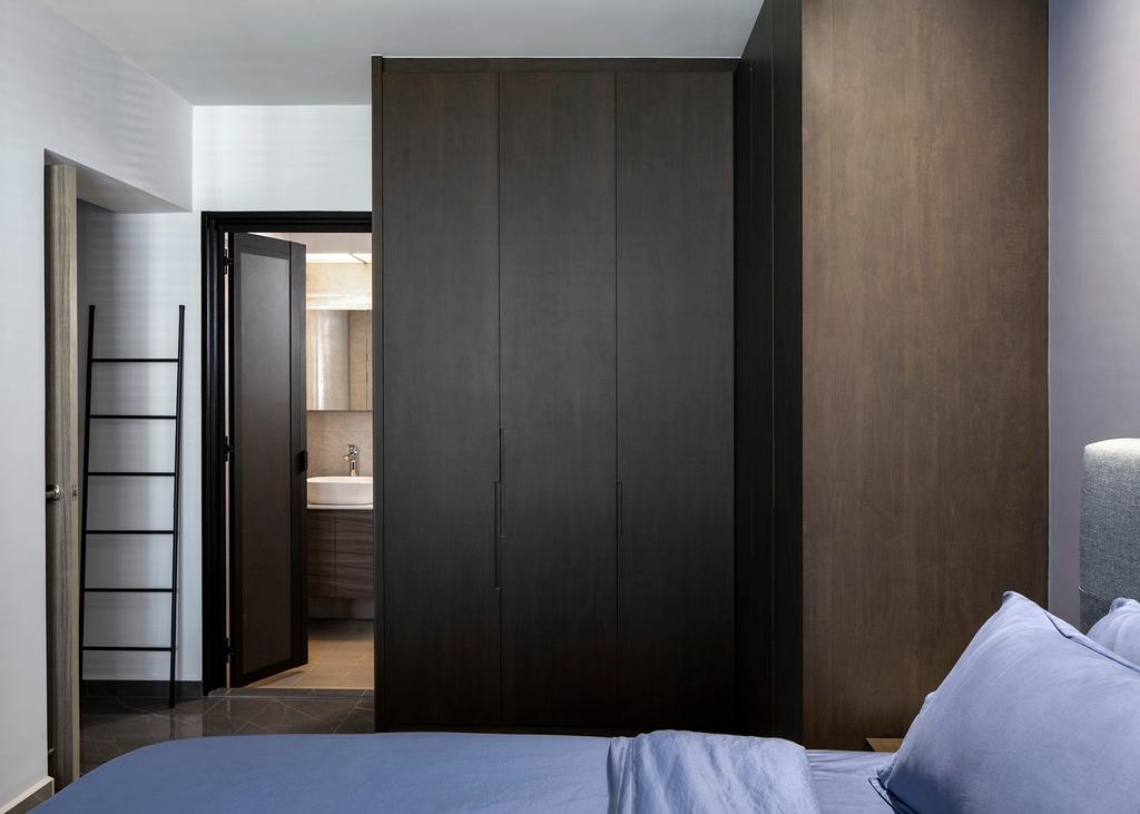 Contemporary, HDB, Bedroom, Canberra Crescent, Interior Designer, ELPIS Interior Design, Wooden Wardrobe