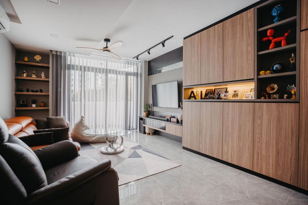 Modern, HDB, Living Room, Admiralty Drive, Interior Designer, New Age Interior, Contemporary