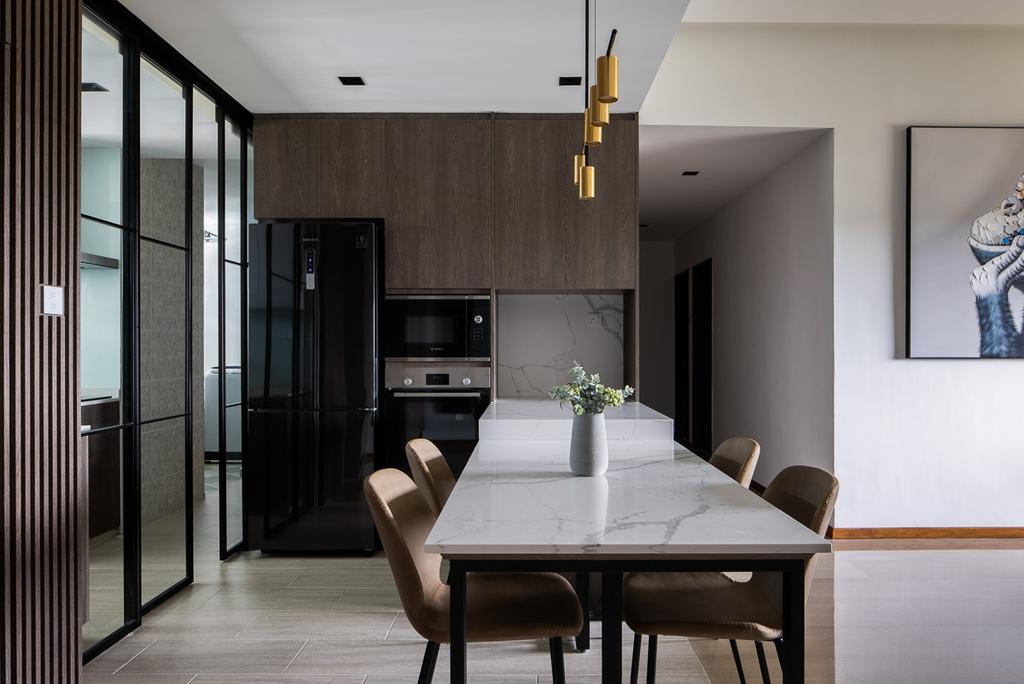Contemporary, Condo, Dining Room, Queensway Tower, Interior Designer, Anhans Interior Design