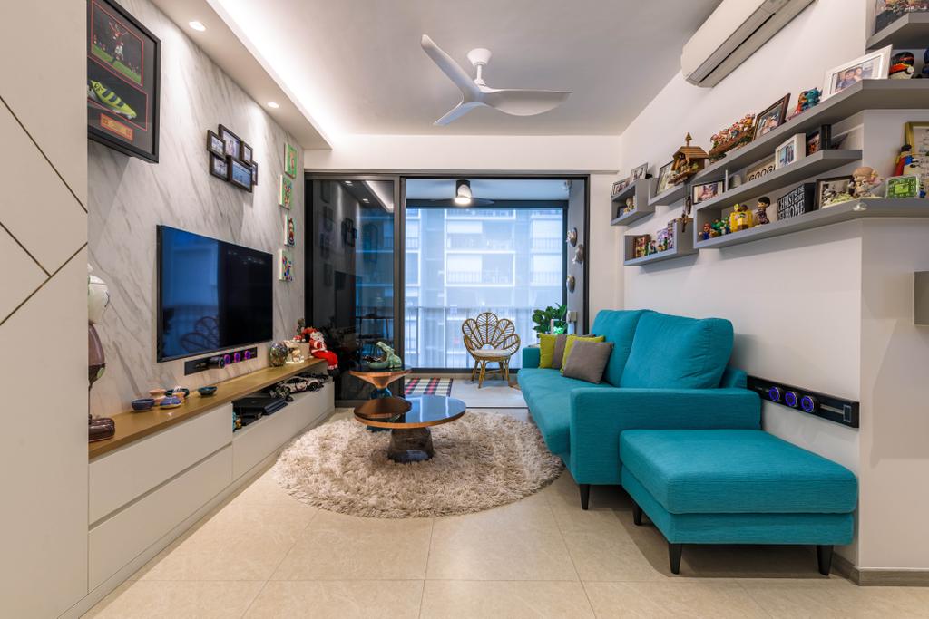 Modern, Condo, Living Room, iNz Residence, Interior Designer, Orange Interior, Contemporary