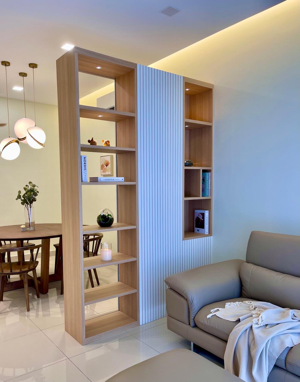 Scandinavian, Condo, Living Room, Relau, Penang, Interior Designer, Catappa Design Studio