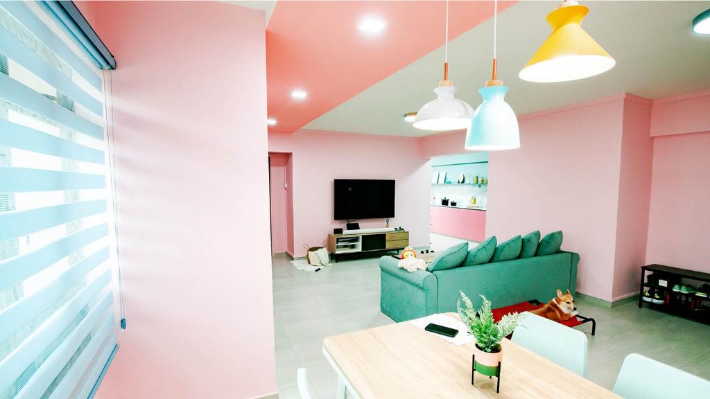 Modern, HDB, Living Room, Sembawang Drive, Interior Designer, Ethan Interiors